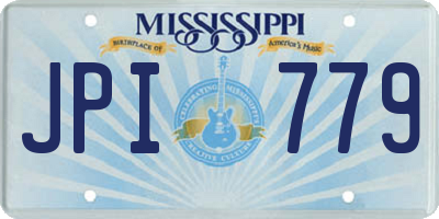 MS license plate JPI779