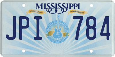 MS license plate JPI784