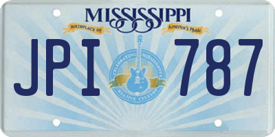 MS license plate JPI787