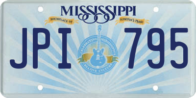 MS license plate JPI795