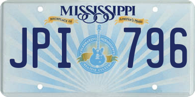 MS license plate JPI796