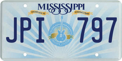 MS license plate JPI797