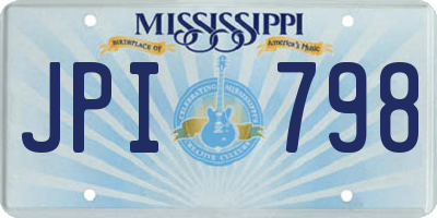 MS license plate JPI798