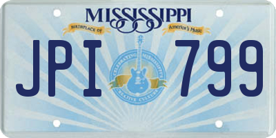 MS license plate JPI799