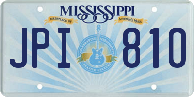 MS license plate JPI810