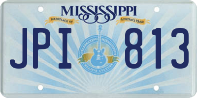 MS license plate JPI813