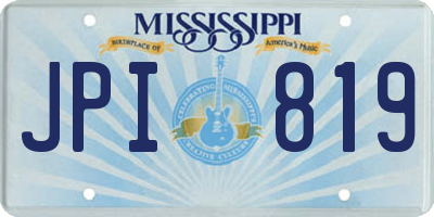 MS license plate JPI819