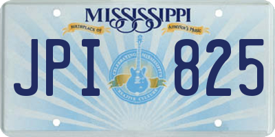 MS license plate JPI825