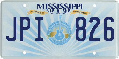 MS license plate JPI826