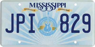 MS license plate JPI829