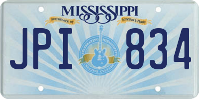MS license plate JPI834