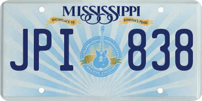 MS license plate JPI838