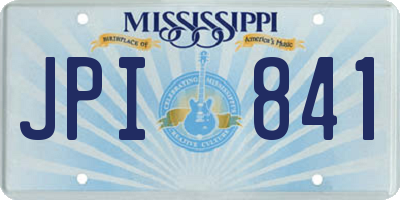 MS license plate JPI841