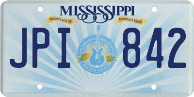 MS license plate JPI842