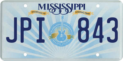 MS license plate JPI843