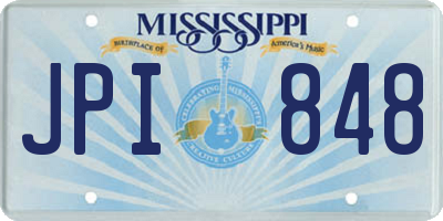 MS license plate JPI848