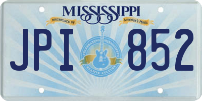 MS license plate JPI852