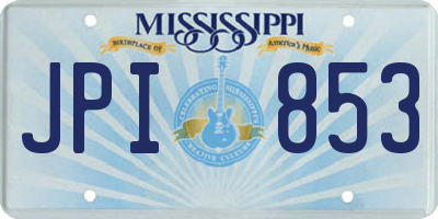 MS license plate JPI853