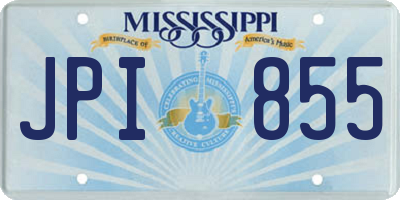 MS license plate JPI855