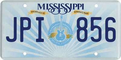 MS license plate JPI856