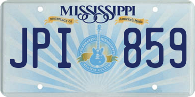 MS license plate JPI859
