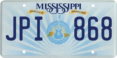 MS license plate JPI868