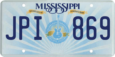 MS license plate JPI869