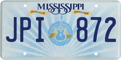 MS license plate JPI872