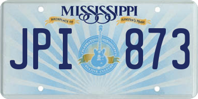 MS license plate JPI873