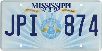 MS license plate JPI874