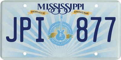 MS license plate JPI877