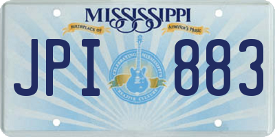 MS license plate JPI883