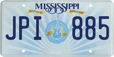MS license plate JPI885