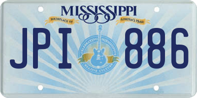MS license plate JPI886
