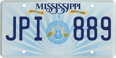 MS license plate JPI889