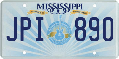 MS license plate JPI890
