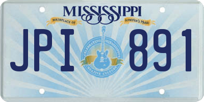 MS license plate JPI891