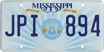 MS license plate JPI894