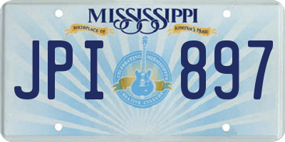 MS license plate JPI897