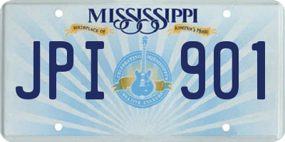MS license plate JPI901
