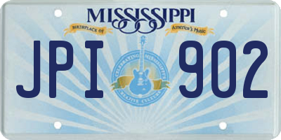 MS license plate JPI902