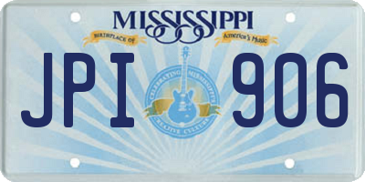 MS license plate JPI906