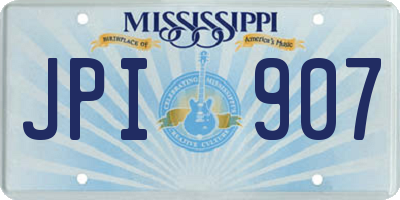 MS license plate JPI907