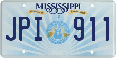 MS license plate JPI911