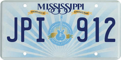 MS license plate JPI912
