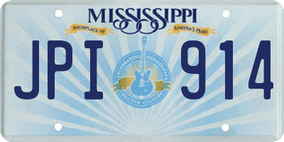 MS license plate JPI914