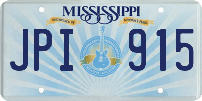 MS license plate JPI915