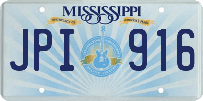 MS license plate JPI916