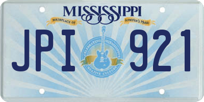 MS license plate JPI921