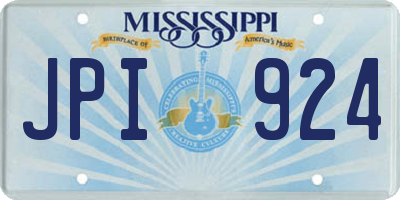 MS license plate JPI924